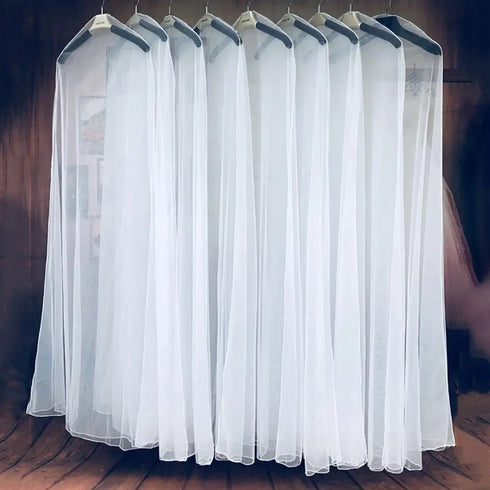Transparent Soft Tulle Dust Cover For Wedding Dress Garment Protector