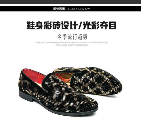 Elegant Italian Designer Moccasin Loafers for Men - Formal Suede Slip-On Party Shoes with Pointed Toe and Comfortable PU Insole