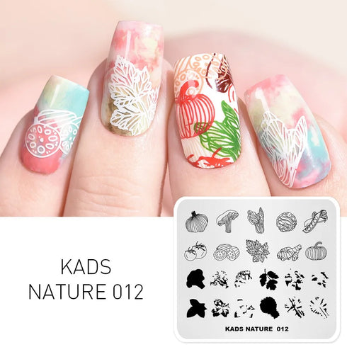 Nature-Inspired Nail Art Stamping Plate Set with Butterfly and Mountain Range Designs for DIY Manicure Enthusiasts