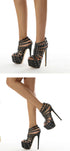 Sexy Peep Toe Platform Heels For Women Party Dance Shoes