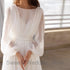Jiayigong Modest Bridal Gowns Puff Sleeves A Line Wedding Dress