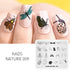 Nature-Inspired Nail Art Stamping Plate Set with Butterfly and Mountain Range Designs for DIY Manicure Enthusiasts