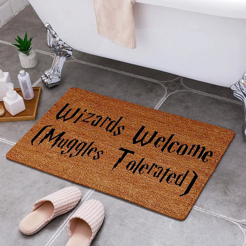 Cartoon Camper Bathroom Doormat Absorbent Indoor Rug Anti-Slip Decorative Floor Mat