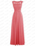 Bridesmaid Dress A Line Chiffon With Applique Beading Backless Floor Length Lace Up Bridal Dress