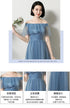 Bridesmaid Dress Elegant Ankle Length Tulle Ball Gown With Pleat Sash Built In Bra Prom Bridal Gown