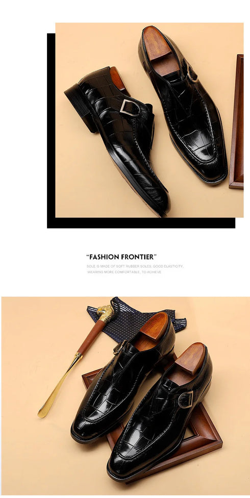 Elegant Designer Men's Formal Loafers - Classic Leather Business Shoes for Office and Valentine Gifts