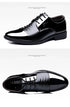 Stylish Men's Patent Leather Oxford Dress Shoes - Formal Pointed Toe Big Size 38-48 Perfect for Weddings and Special Occasions