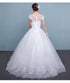 Customize Embroidery Wedding Dress Lace Up Bride Plus Size Ball Gowns