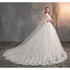 Enchanting Lace Princess Wedding Gown with Long Train and Embroidery