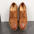 Elegant Men's Oxford Brogue Lace-Up Shoes for Business, Weddings, and Formal Occasions - Stylish Bullock Dress Footwear