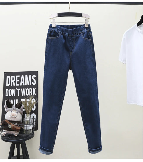 High Stretch Skinny Jeans for Women - Sexy High Waist Elastic Band Denim Pants, Perfect for Casual Outfits, Ideal for Fall Jeans Outfit Inspiration