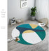 Modern Geometric Round Carpet for Living Room Bedroom and Hallway