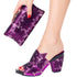 Shoe Bag Set Ladies Rhinestones Fashion Slippers High Heel Party