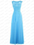 Bridesmaid Dress A Line Chiffon With Applique Beading Backless Floor Length Lace Up Bridal Dress