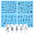 Winter Wonderland Nail Art Stickers with Snowflakes, Cute Santa, Snowman, and Winter Birds for Festive Manicure Decoration - 4pcs Set of Water Transfer Sliders and Temporary Tattoos