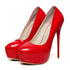 Red Patent Leather Round Toe Super High Heels Party Pumps Woman