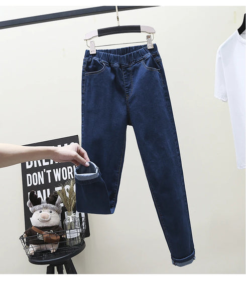 High Stretch Skinny Jeans for Women - Sexy High Waist Elastic Band Denim Pants, Perfect for Casual Outfits, Ideal for Fall Jeans Outfit Inspiration