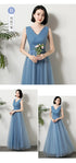 Bridesmaid Dress Elegant Ankle Length Tulle Ball Gown With Pleat Sash Built In Bra Prom Bridal Gown