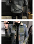 Men's Casual Lapel Hoodless Jacket - Slim Fit Plaid Woolen Coat for Autumn and Winter Fashion