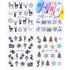 Winter Wonderland Nail Art Stickers with Snowflakes, Cute Santa, Snowman, and Winter Birds for Festive Manicure Decoration - 4pcs Set of Water Transfer Sliders and Temporary Tattoos