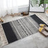 Ethnic Style Woven Linen Cotton Rectangle Rug Mat for Living Room and Bedroom Foot Pad