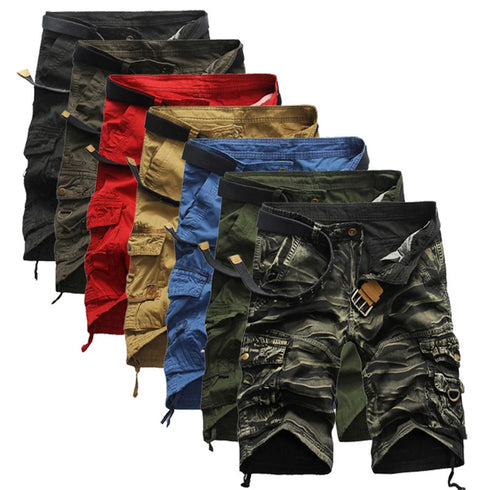 Summer Cargo Shorts Men Cool Camouflage Casual Pants Camo