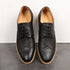 Elegant Men's Oxford Brogue Lace-Up Shoes for Business, Weddings, and Formal Occasions - Stylish Bullock Dress Footwear