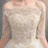 Off The Shoulder Half Sleeve Wedding Dress Lace Applique Plus Size Ball Gown Customized