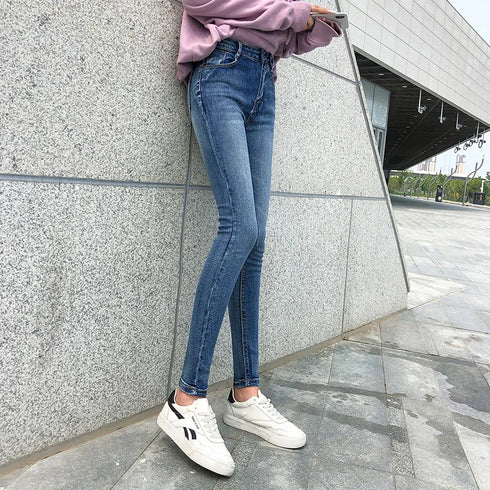 Women’s Classic Retro Skinny Jeans - High Waist Stretch Pencil Trousers for Casual Fall Outfits - Perfect for Homecoming and Everyday Wear