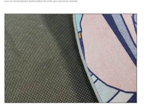 Modern Geometric Round Carpet for Living Room Bedroom and Hallway