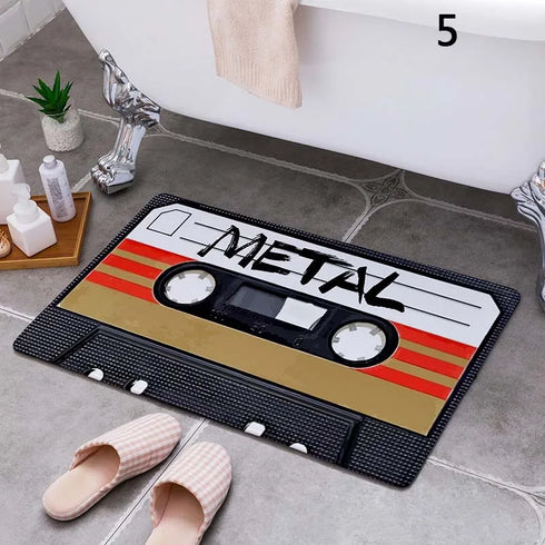 Cartoon Camper Bathroom Doormat Absorbent Indoor Rug Anti-Slip Decorative Floor Mat