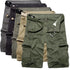 Summer Mens Knee Length Cotton Cargo Shorts Casual Bermuda Trousers