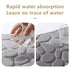 Cobblestone Embossed Bath Mat Water Absorption Non-Slip Memory Foam Washable Rug