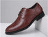 Elegant Handmade Italian Style Retro Leather Oxfords for Men - Perfect Formal Business and Party Footwear in Big Sizes
