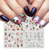 Winter Wonderland Nail Art Stickers with Snowflakes, Cute Santa, Snowman, and Winter Birds for Festive Manicure Decoration - 4pcs Set of Water Transfer Sliders and Temporary Tattoos