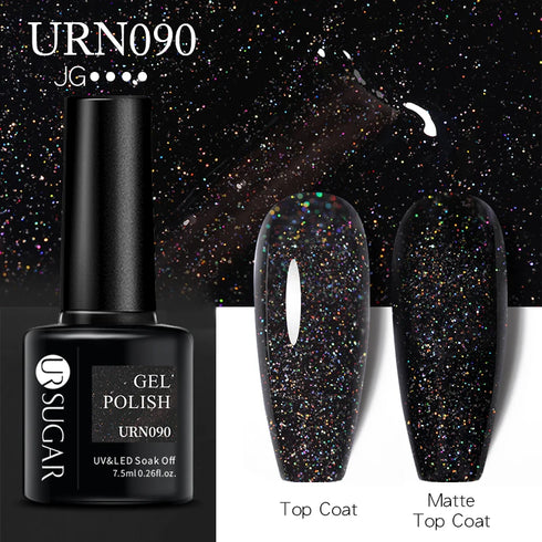 Nail Gel Polish - 7.5ml Semi-permanent Glitter Varnish for Winter Manicure, Eco-friendly and SGS Certified for Lasting Style