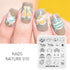 Nature-Inspired Nail Art Stamping Plate Set with Butterfly and Mountain Range Designs for DIY Manicure Enthusiasts