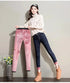 Warmth and Style: Women's Stretchy High-Waisted Pencil Jeans for Cozy Fall Outfits, Perfect for Casual Winter Looks and Everyday Wear