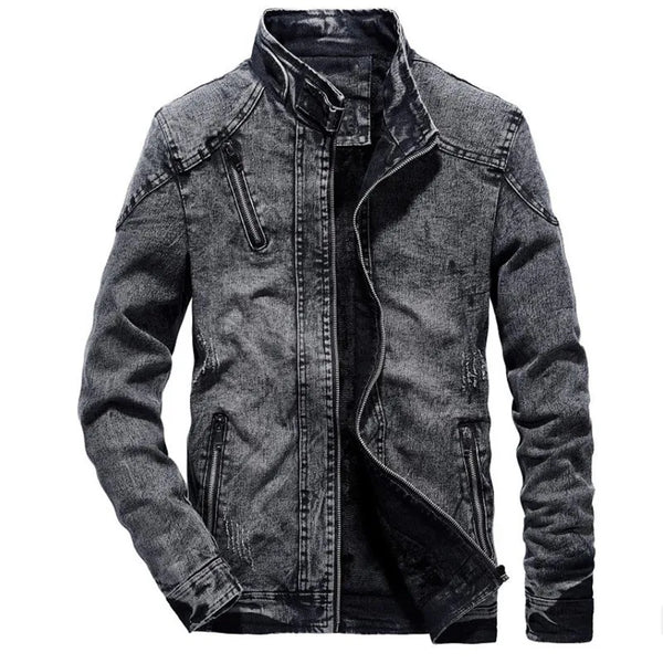 Men's Plus Velvet Winter Denim Jacket - Classic Retro Slim Fit Casual Outerwear Coat for Stylish Leisure Wear S-3XL