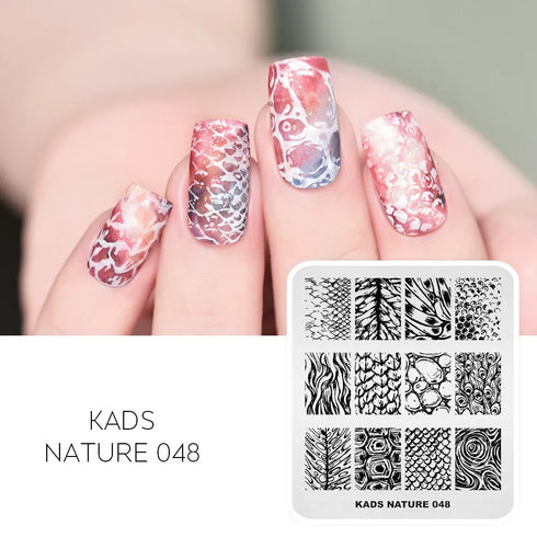 Nature-Inspired Nail Art Stamping Plate Set with Butterfly and Mountain Range Designs for DIY Manicure Enthusiasts