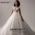 BEPEITHY Customized V Neck Sleeveless Wedding Dresses A Line Bridal Gown