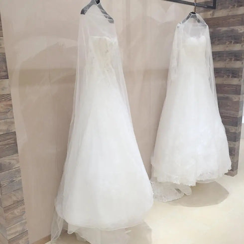 Transparent Soft Tulle Dust Cover For Wedding Dress Garment Protector