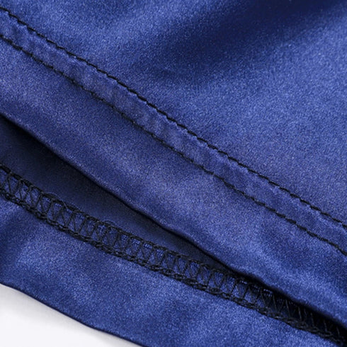 Men Elastic Waist Silk Satin Pajamas Shorts Nightwear Bottoms