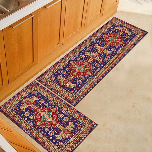 Anti-Slip Geometric Kitchen Mat Area Rugs for Living Room Bathroom and Hallway