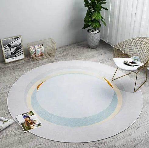 Modern Geometric Round Carpet for Living Room Bedroom and Hallway