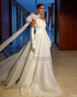 Charming One Shoulder A Line Wedding Gowns Big Bow Ruched Long Train Bridal Dresses