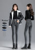 Warm High-Waist Fleece-Lined Skinny Jeans for Women - Perfect for Casual Fall Outfits and Stylish Pencil Pants Looks