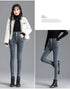 Warm High-Waist Fleece-Lined Skinny Jeans for Women - Perfect for Casual Fall Outfits and Stylish Pencil Pants Looks