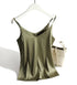 Spaghetti Strap Satin Silk Tank Top Women Sleeveless Halter V Neck Camisole Summer Casual Cami