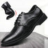 Elegant Handmade Italian Style Retro Leather Oxfords for Men - Perfect Formal Business and Party Footwear in Big Sizes